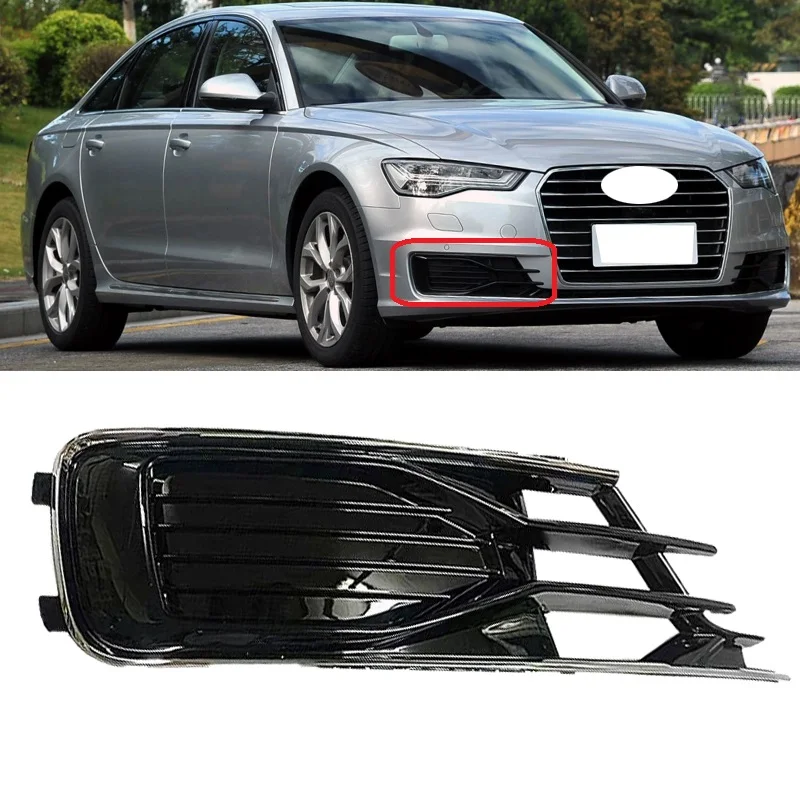 

Roavia Car Front Left Right Bumper Fog Light Lamp Chrome Grill 4G0807681/ 4G0807682A/E For Audi A6 C7 2016 2017 2018 Car-styling