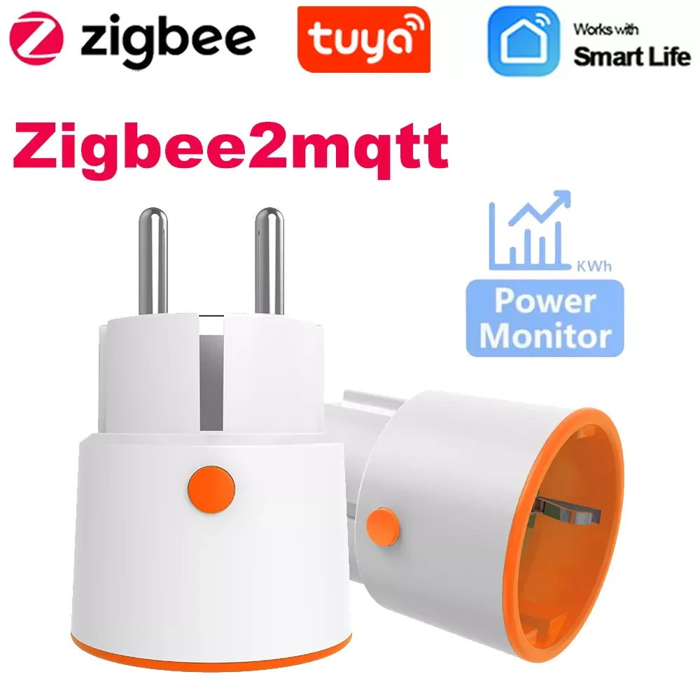 

NEW2023 Tuya Smart Zigbee 3.0 Power Plug 16A EU Outlet 3680W Meter Remote Control Work With Zigbee2mqttt and Home Assistant Tuya