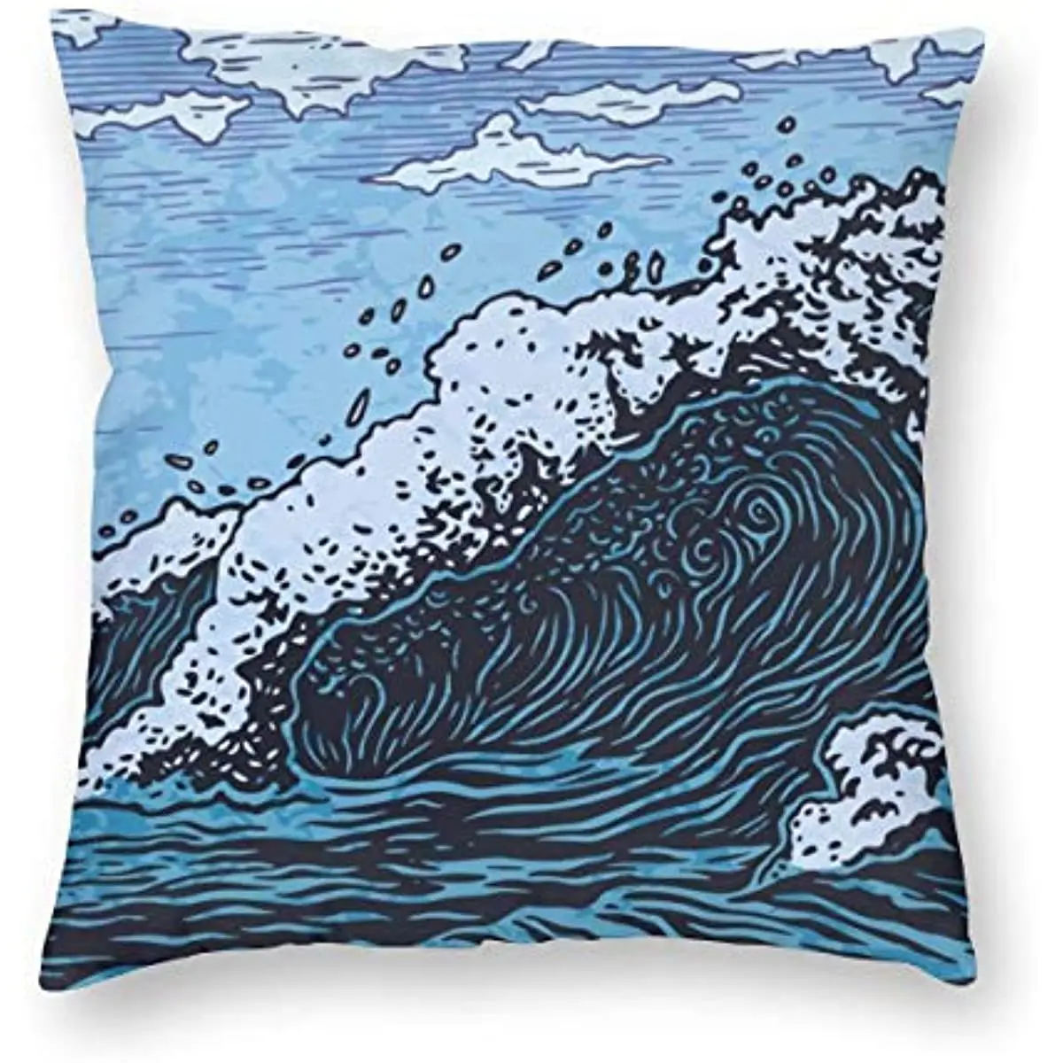 

Наволочка для подушки Blue Ocean Wave, декоративная квадратная подушка с абстрактным рисунком океана, для украшения дома, дивана
