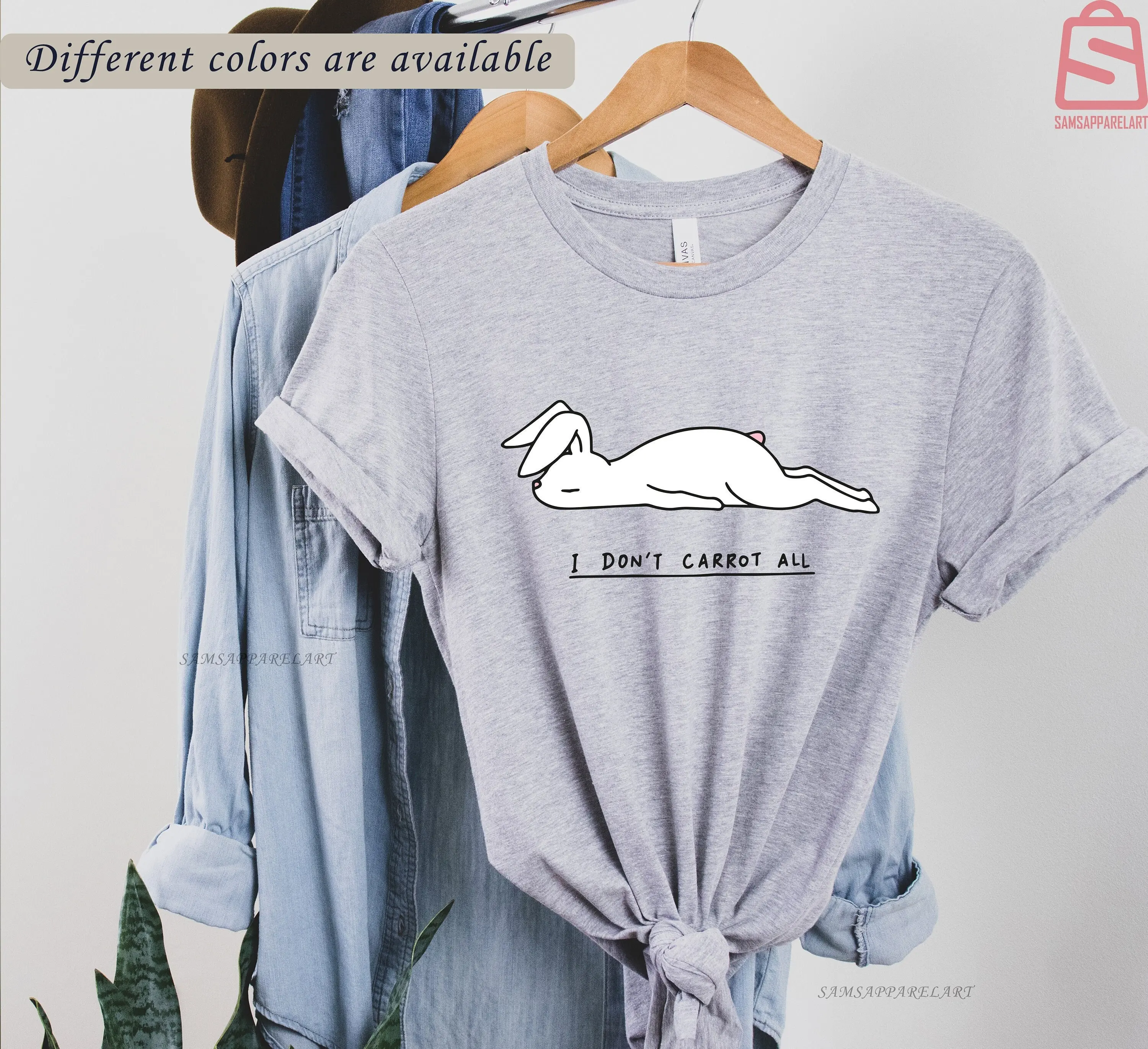 I Don't Carrot All T Shirt Funny Easter Bunny Cute for Care