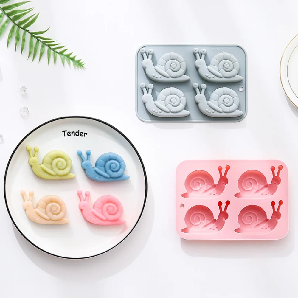 Фото Силиконовые формы для выпечки DIY: 4-секционные 3D-формы в виде улиток/эскарго, пищевой силикон, для украшения тортов и выпечки №5