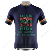 life is better with your ride cycling jersey short sleeve pro team aero jersey tops road bike breathable bike jerseys