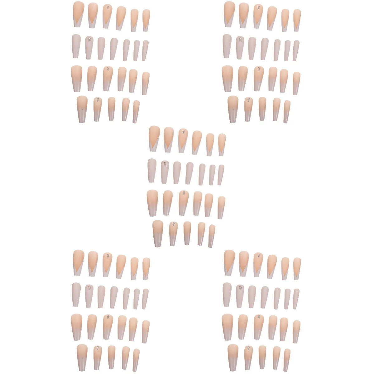 

120 Pcs Press on Nails False Nail French Style Fake Nail Tips Fake Nail Nails
