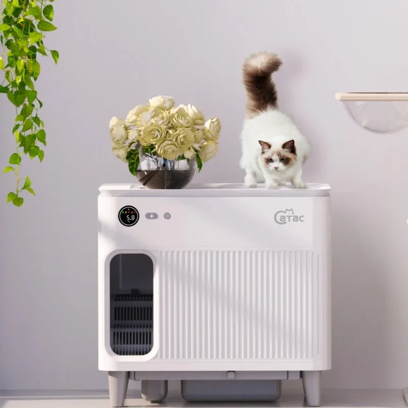 Умная коробка для кошек с поддержкой Wi-Fi, дезодорирующая с автоматическим контролем запаха, легко чистится, большой внутренний пространственный туалет для котенка (art.: 3920d2d63ab1f) - 3920d2d63ab1f