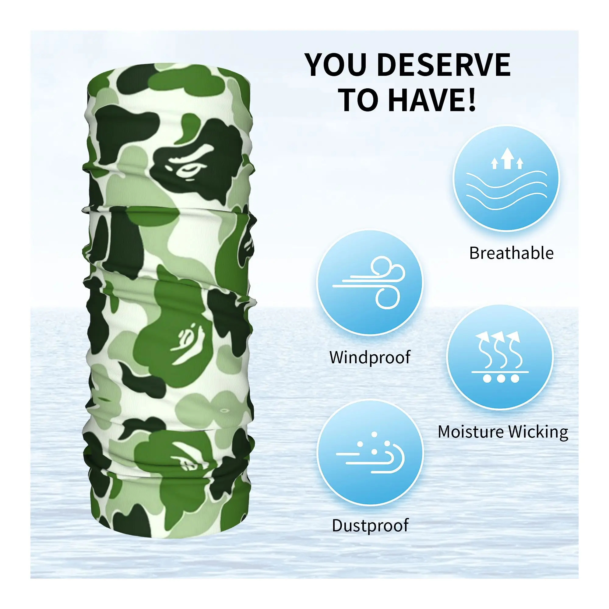 Зеленые армейские камуфляжные гетры на заказ для мужчин и женщин УФ-защита лица