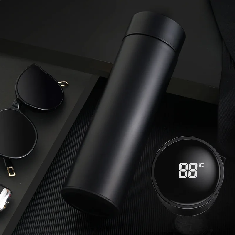 

500ml Intelligent Stainless Steel Thermos Water Bottle Temperature Display Portable Cup Vacuum Flasks Thermoses Christmas Gift