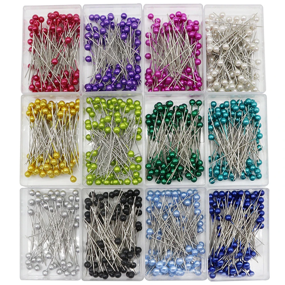 

100 шт., перламутровые иглы для одежды, карамельные цвета