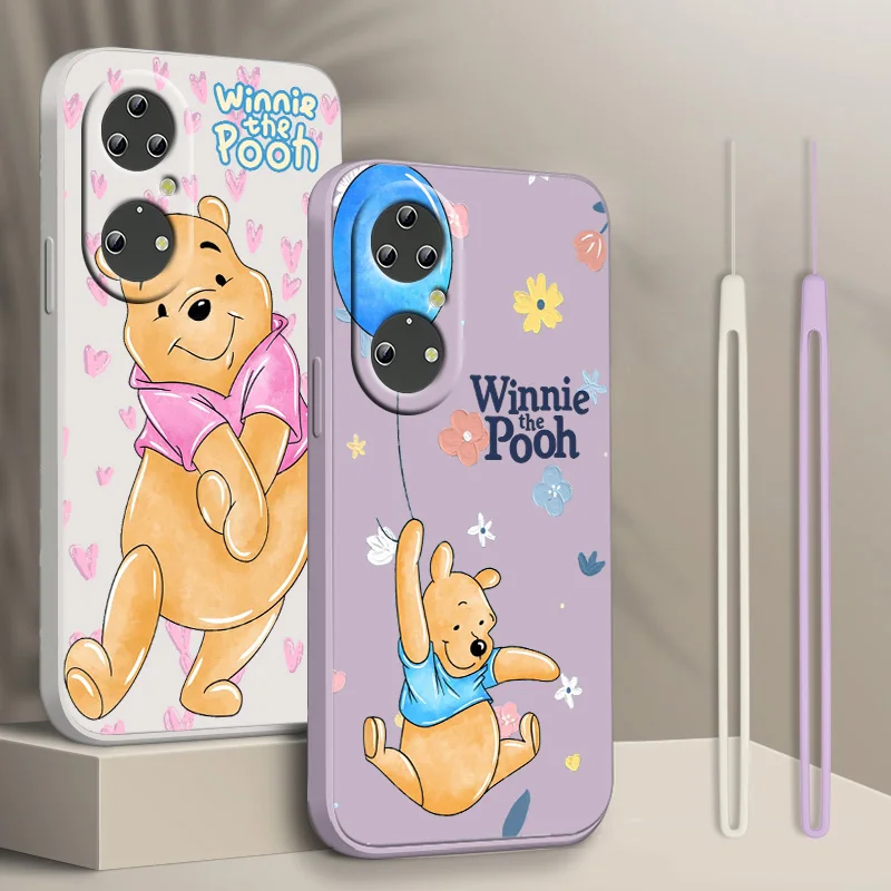 

Disney Winnie Bear Cool For Huawei Y90 Y61 P50 P40 P30 P20 10 P Smart Z Pro Lite Plus 2021 Liquid Rope Phone Case