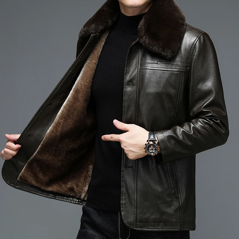 

High Quality Men's Genuine Rider Leather Motorcycle Air Bomber Pilot Jacket Male Real Member Sheepskin Coat Natural Winter 2021