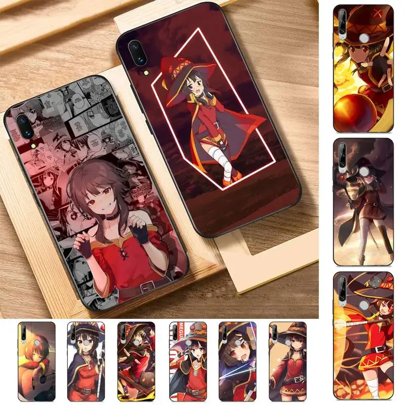 

KonoSuba Megumin Anime Phone Case For Y9 6 7 5 Prime Enjoy 7s 7 8 plus 7a 9e 9plus 8E Lite Psmart Shell