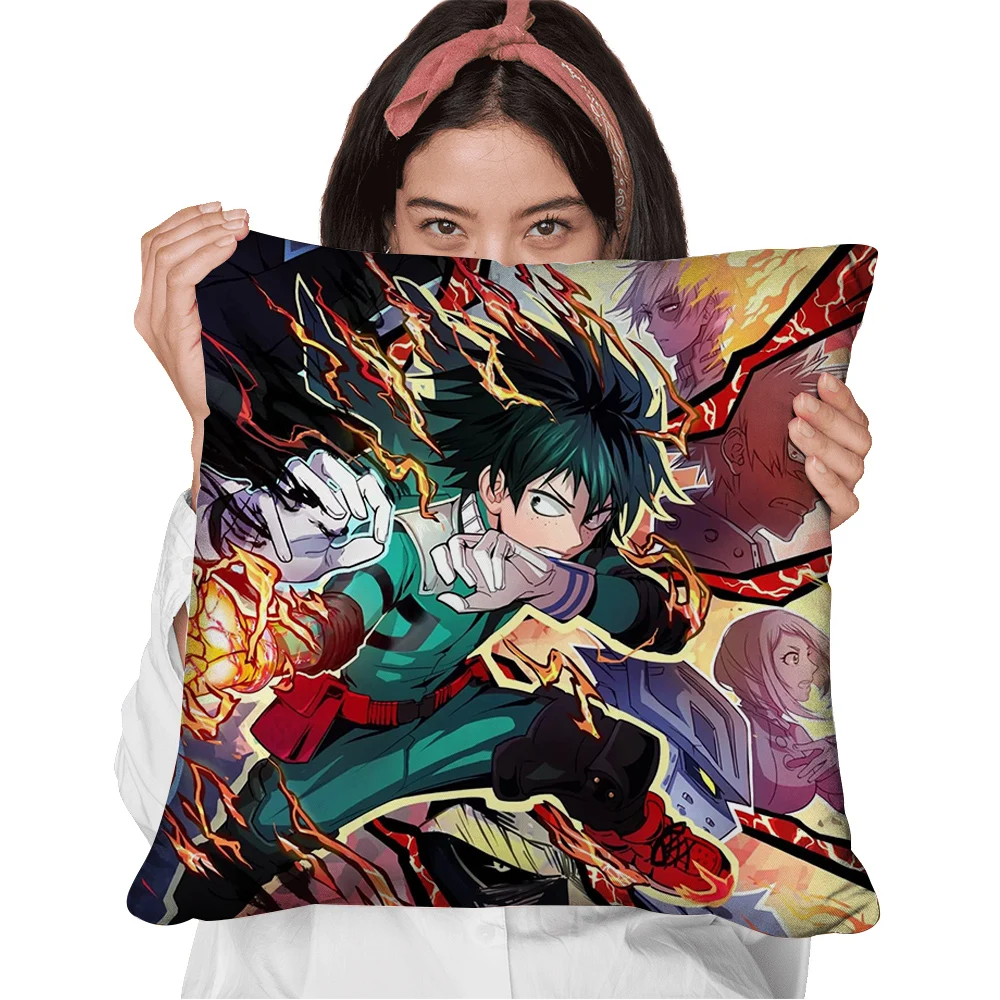 

CLOOCL My Hero Academia Pillow Case 3D Graphic Cartoon Anime Polyester Zip Cover Cushion Fashion Funny Pillowcases