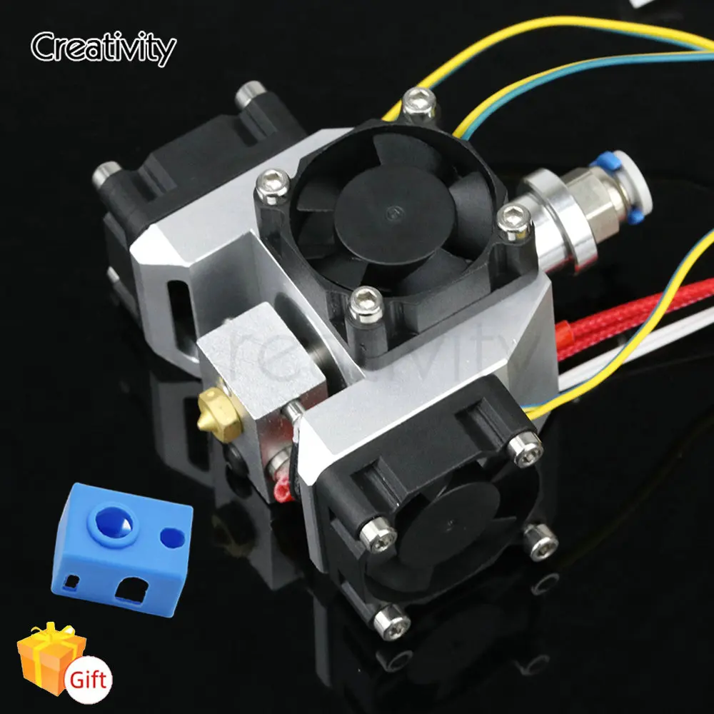 

E3D V6 Metal hotend Print Head kit with Super Cooling Fan Duct + V6 Circular Heat Sink + 3010 Cooling Fans undate for Titan UM2