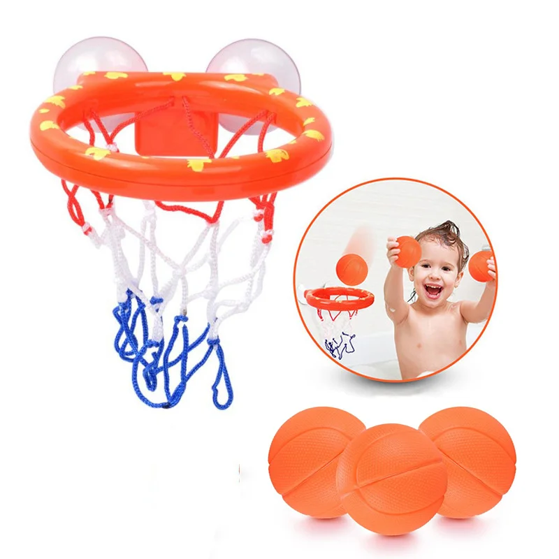 

Bath Toys For Toddlers Kids Shooting Baby Basket Bathtub Water Play Set for Baby With 3 Mini Plastic Basketballs Funny Shower
