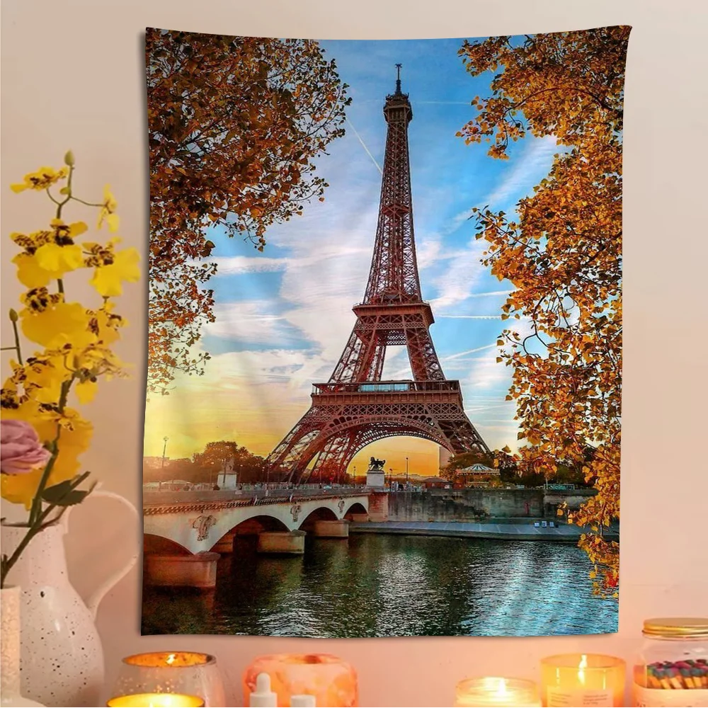 Эйфелева башня DIY настенный гобелен подвесной Таро хиппи Фотофон INS домашний