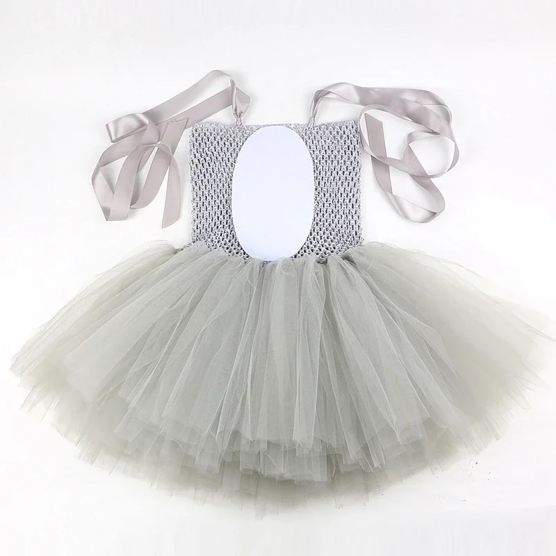 Серое платье-пачка со слоном для маленьких девочек костюмы на Рождество и