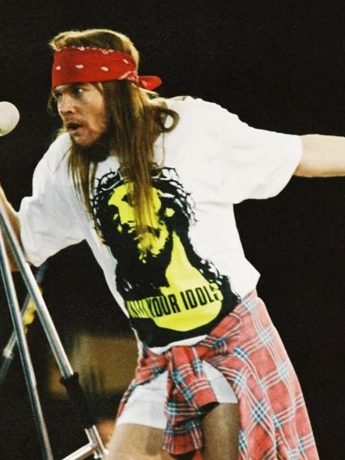 Футболка Axl Rose Gun Flower Band Lead Singer Same Sle Kill Your Idol с короткими рукавами and