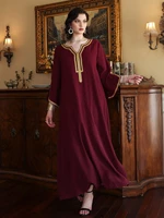 toleen 2022 elegant oversized women plus size long dresses large casual abaya muslim maxi female party evening festival clothing