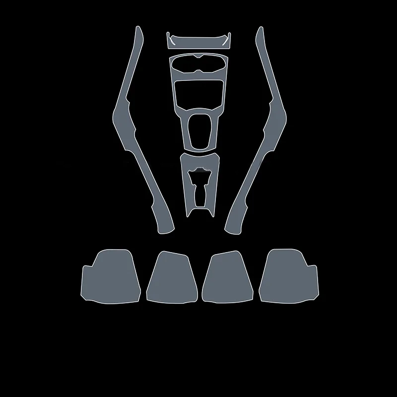 

Прозрачная защитная пленка из ТПУ для Lamborghini Huracan 2016-2018, панель двери с центральным управлением