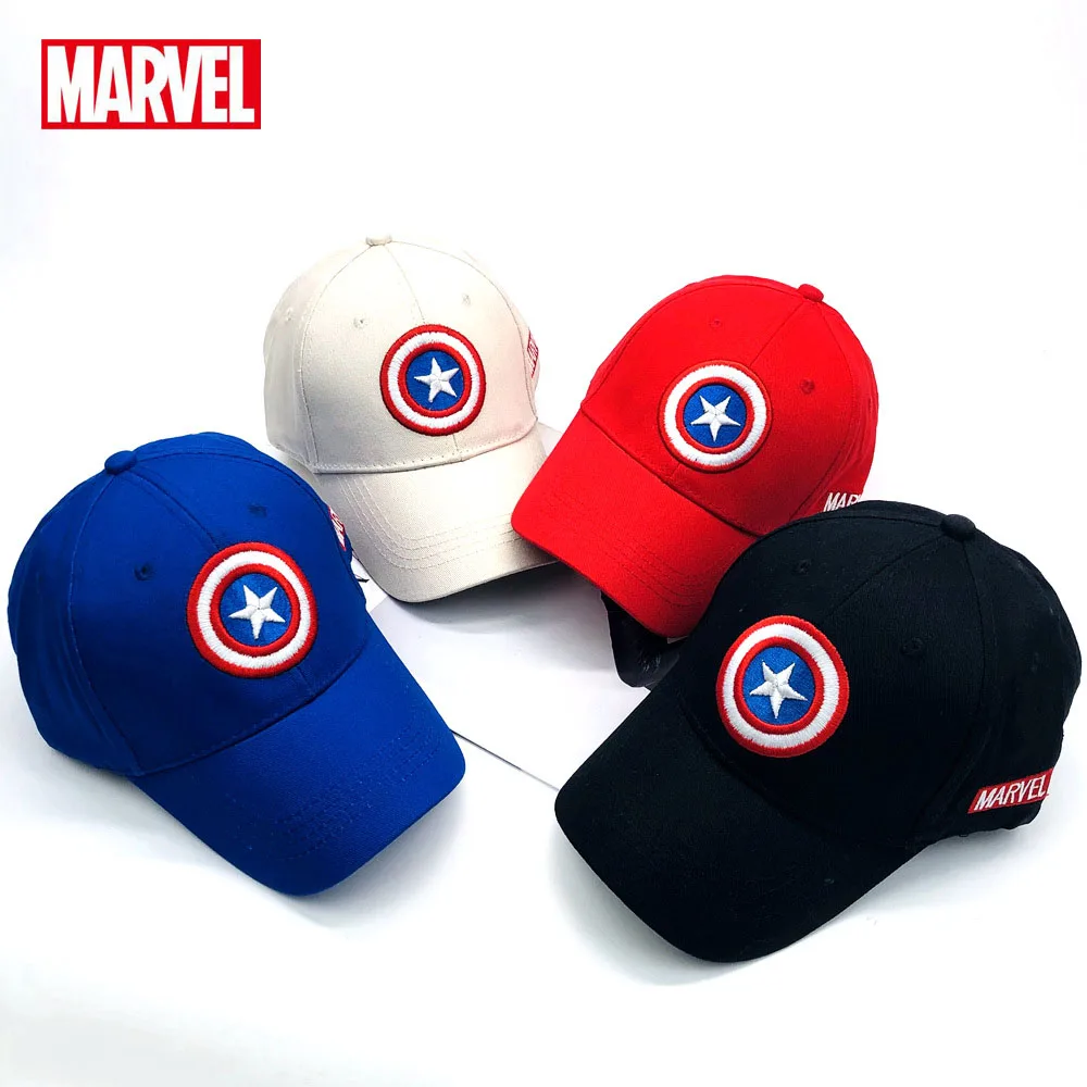 

Disney Marvel Children Hat Captain America Shield Embroidered Baseball Caps for Baby Boy Girls Outdoor Cap Superhero Hip Hop Hat