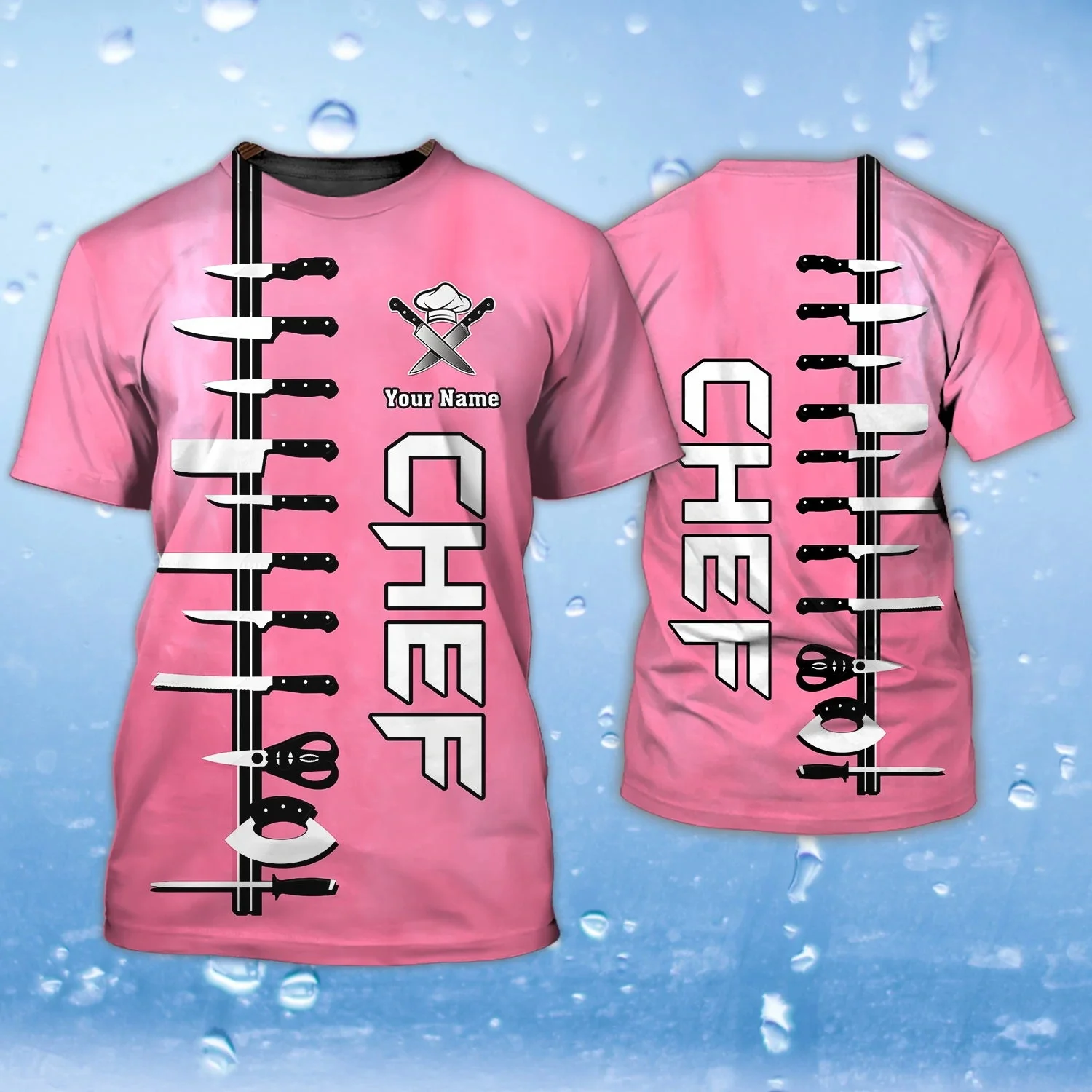 

Cool Chef 3d Shirts summer mens t shirt Custom name Chef Gift Printed Unisex Tshirt Cooking Shirt Casual sports T-shirt DW48