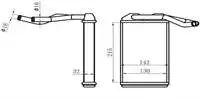 

KTO010032 for heater radiator COROLLA AE101 (215 × 32)