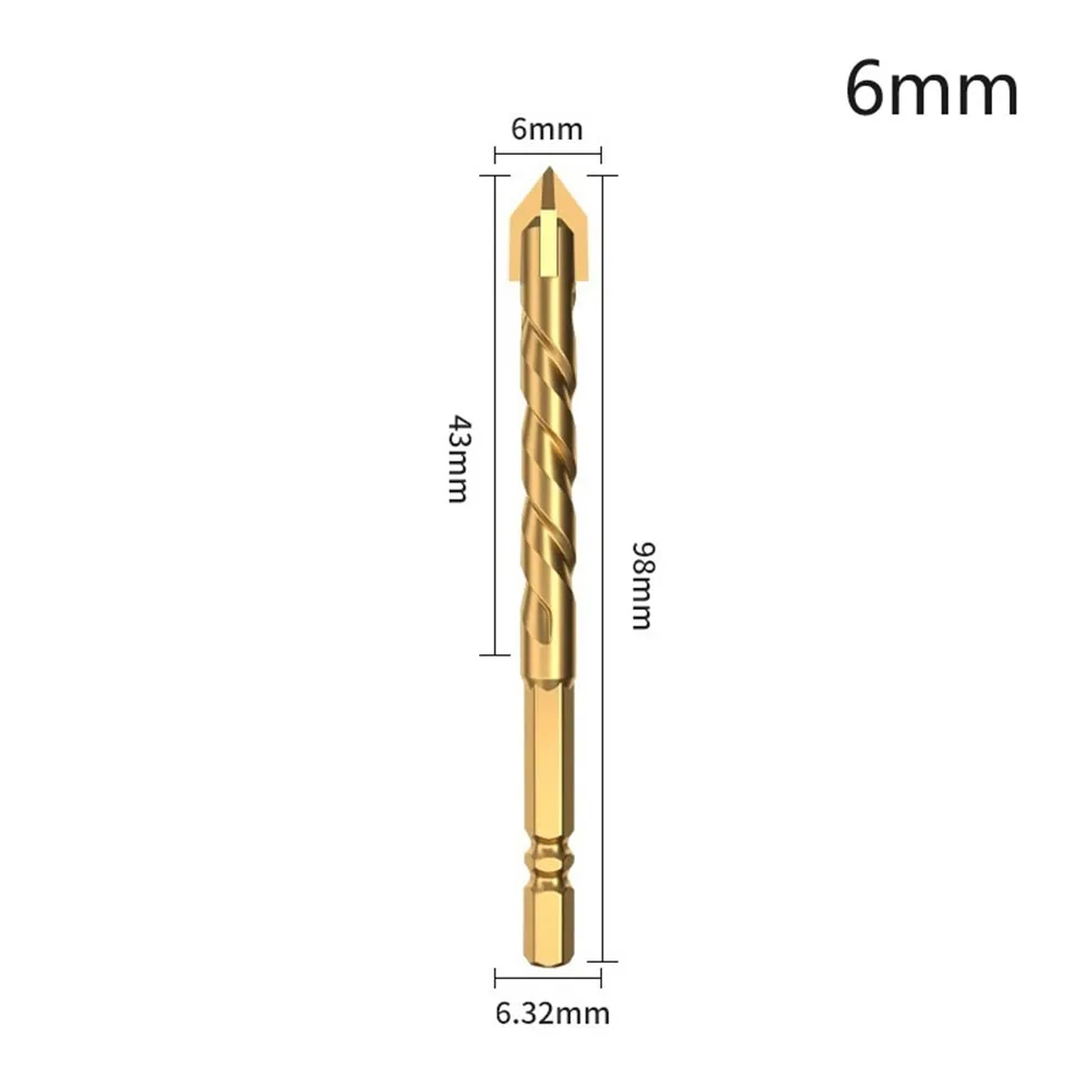 

Sharp Edges Triangle Alloy Drill Bit Cross Hexagon Hole Saw 6mm 8mm 10mm 12mm Drill Bits Ideal for Bricks Glass