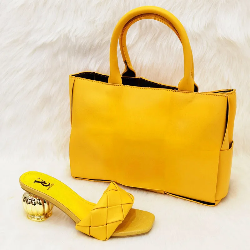 

Новейшая Осенняя итальянская дизайнерская женская обувь с подходящей сумкой, Высококачественная африканская нигерийская обувь и сумка в к...