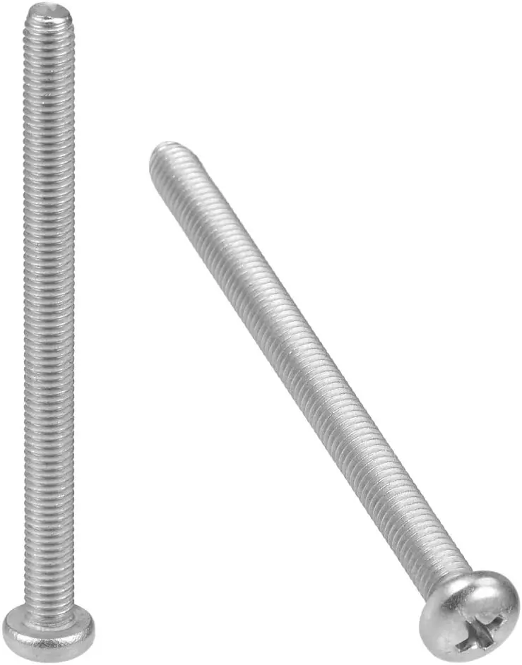 

Kidisoii M5x60mm Machine Screws Phillips Cross Pan Head Screw 304 Stainless Steel Fasteners Bolts 25Pcs