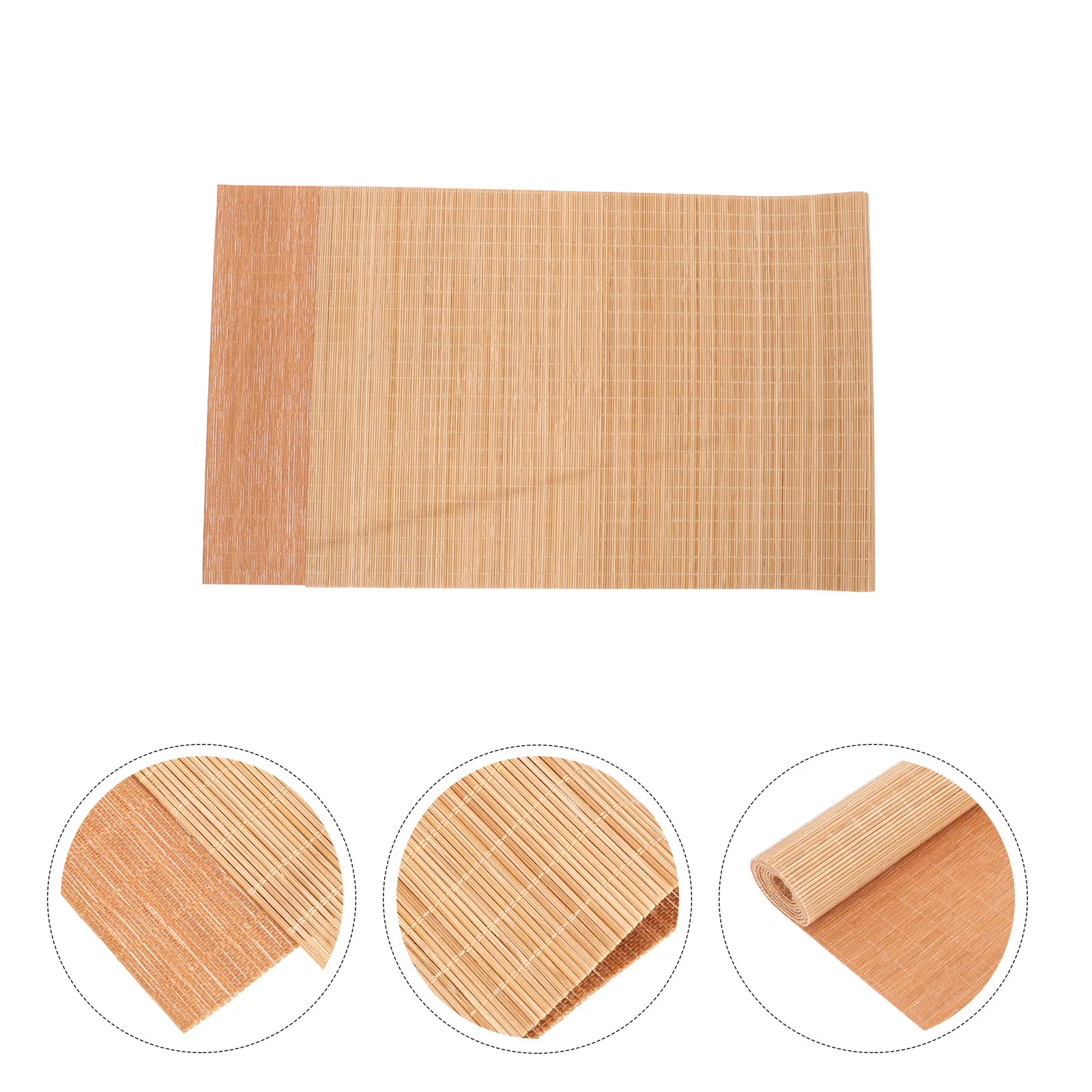 

Natural Table Placemat Bamboo Table Runner Bamboo Art Tea Mat Simple Tea Mat Tea Placemat for Home Kitchen