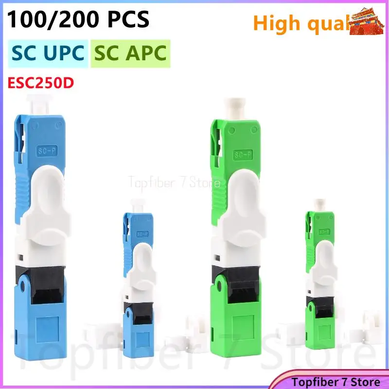 

100 шт., одномодовые волоконно-оптические коннекторы csc250d SC UPC/SC APC
