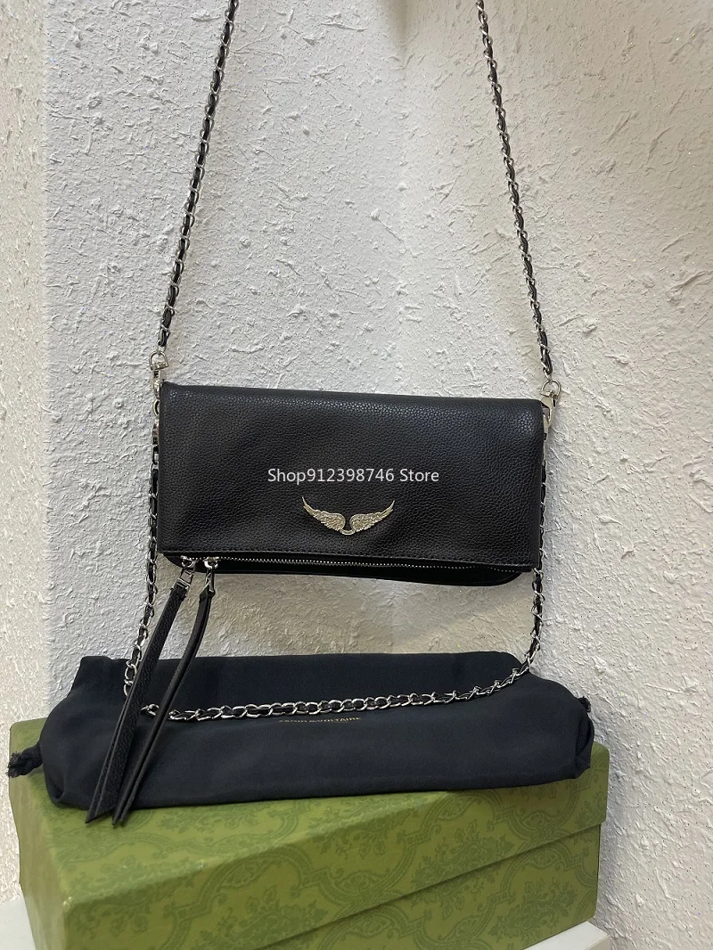 

Luxury brand Zadig Bag Designer Brand Women Wings Classic Bag Vintage Black Rocky Studded Shoulder Crossbody Party luxury Bag