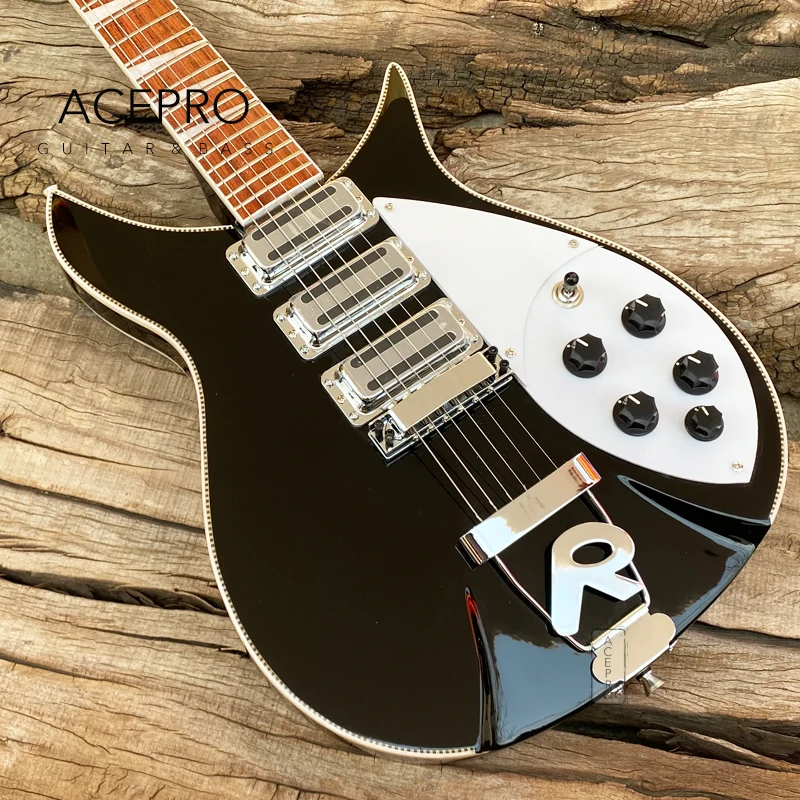 

350 Electric Guitar, Black Color, R Tailpiece Bridge, Checkerboard Binding, All Color Are Available, Guitarra, Free Shipping