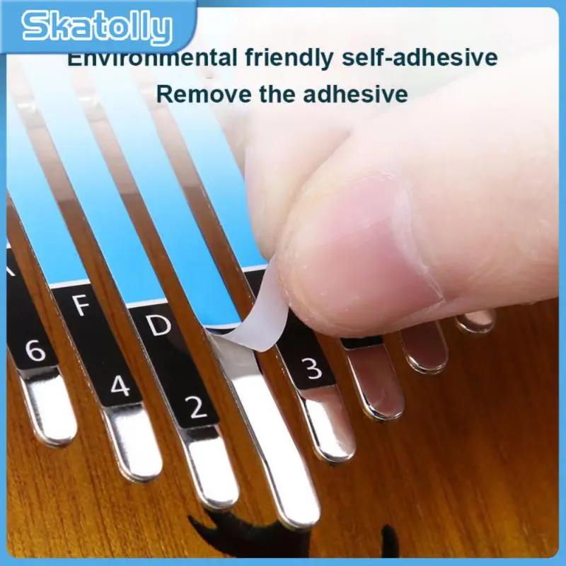 

Five Finger Harp Environmental Friendly Self-adhesive Thumb Piano Step Paste 17 Tone Phonetic Label Instrument Equipment 21 Tone