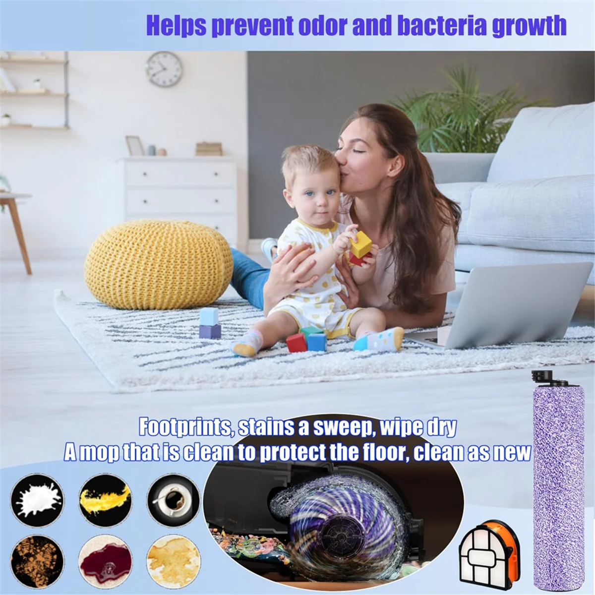 Сменный валик и комплект фильтров для Shark AW201 WD201 WD101 WD100 WD201C WD101C Запчасти пылесоса