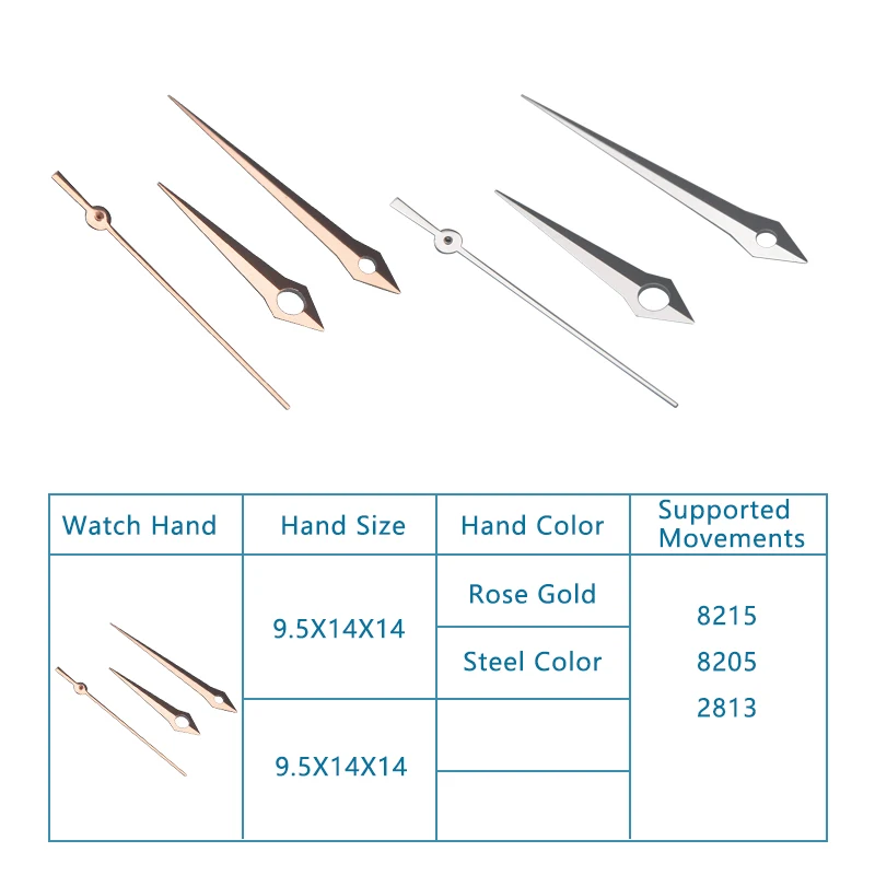 Sword shaped Watch Needle Fit 8215 8205  Automatic Movement For Watch Accessories Watch Hands Modified Adaptation Aftermarket