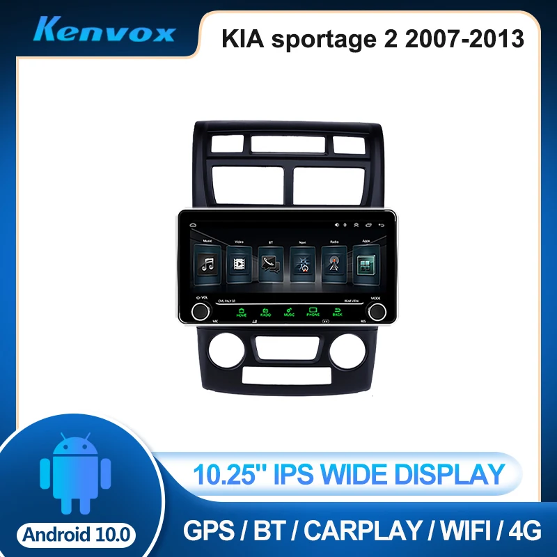 

Автомагнитола 2 din, 10,25 дюйма, IPS, Android, для KIA sportage 2 2007-2010
