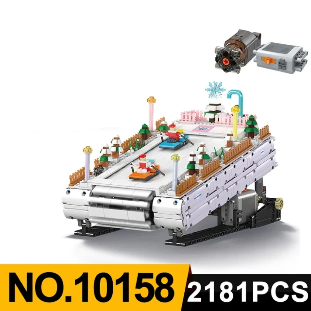 Mold King 10158 MOC развивающие блоки-головоломки рождественская модель лыжного курорта