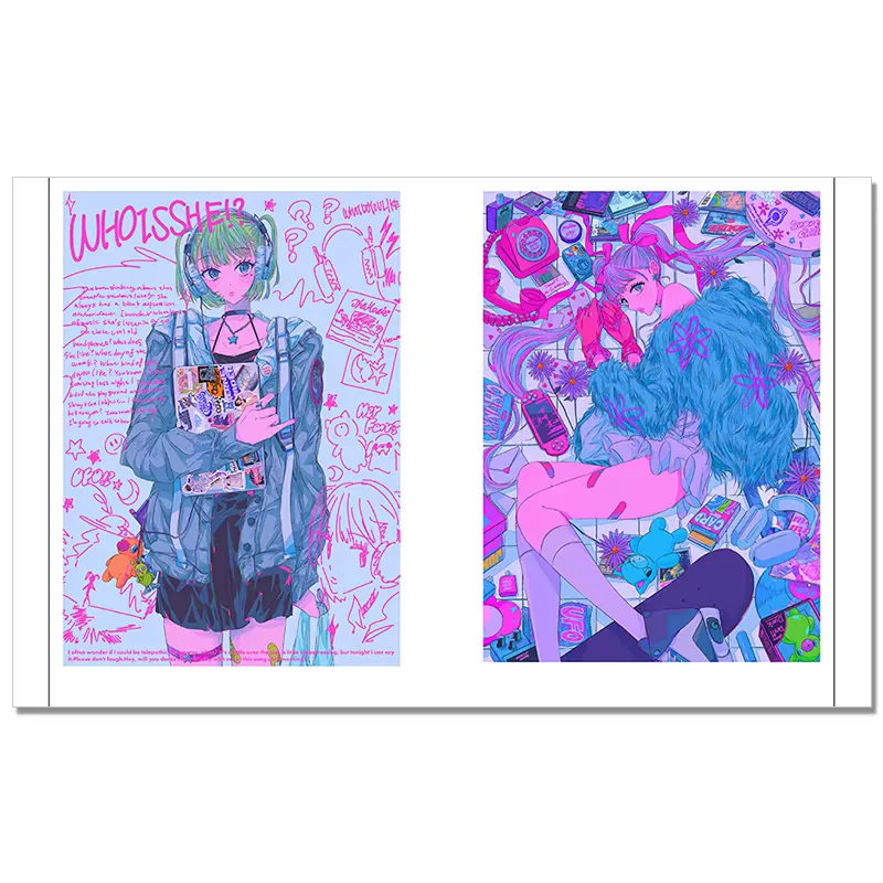 Фото Портфолио LUCKY Najuco: Создание иллюстраций и визуальные книги в стиле Vaporwave, оригинальное японское искусство №3