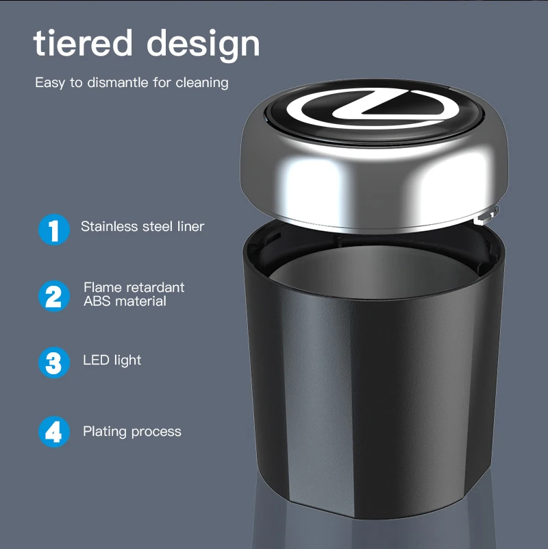 Автомобильная пепельница для Lexus RX330 IS250 Ct200h GS портативный светодиодный