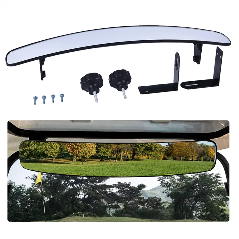 

Golf Cart Rear View Mirror 180 Degree Rear View Mirror 16.5" Extra Wide