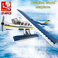 sluban building block toys aviation z water plane 214pcs bricks b0361 compatbile with leading brands construction kits