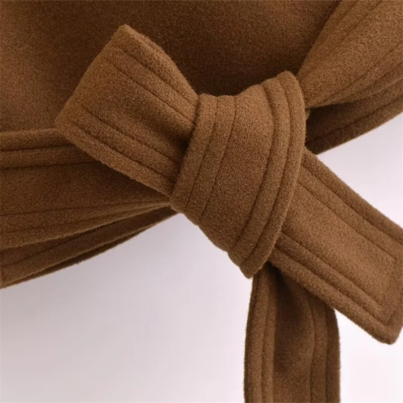 KEYANKETIAN 2024 новая зимняя женская асимметричная однобортная укороченная шерстяная