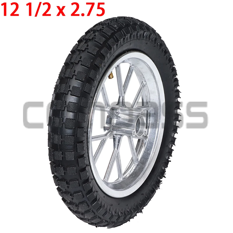 

12 1/2 x 2.75 Front and Rear wheel assembly 12 1/2X2.75 tire for Razor Dirt Rocket MX350 MX400 Mini Dirtbike