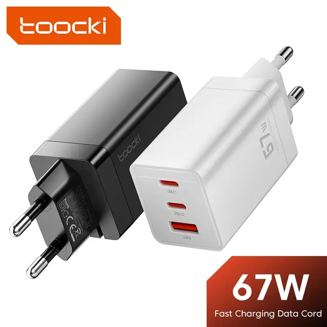 Toocki 67W GaN USB C Charger Quick Charge 65W 4.0 3.0 QC4.0 PD 3.0 PD USB-C Type C Fast USB Charger For iPhone 14 13 Pro MacBook 1