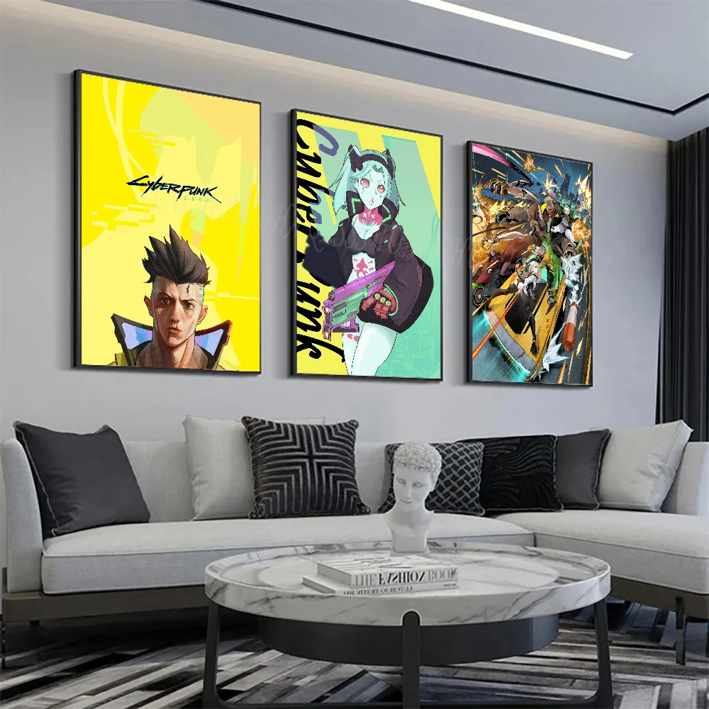 Анимация C-Cyberpunk E-Edgerunners плакат настенное искусство домашний Декор комната