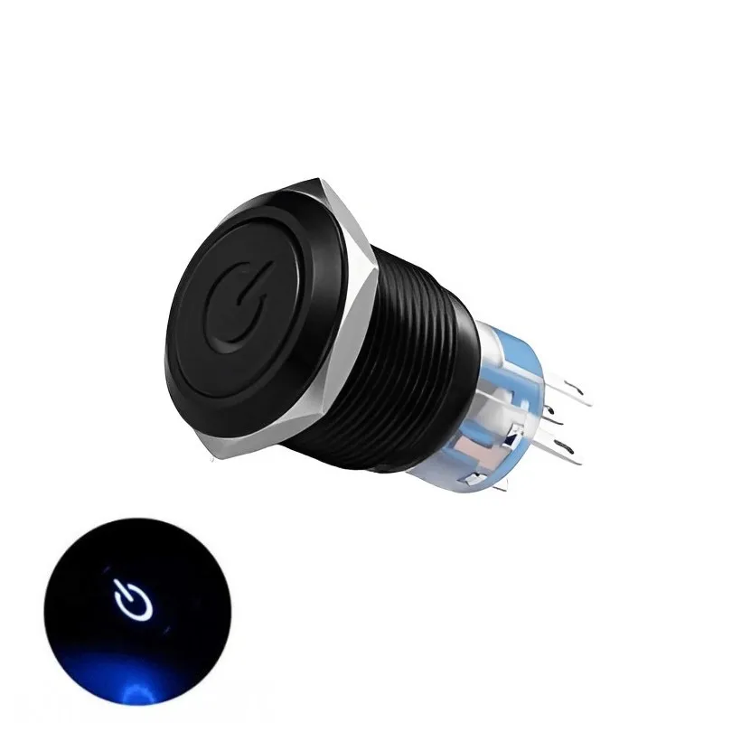 

19mm 12V Universal Aluminium Alloy Car Engine Start Push Button Switch Ignition Starter for Car Truck