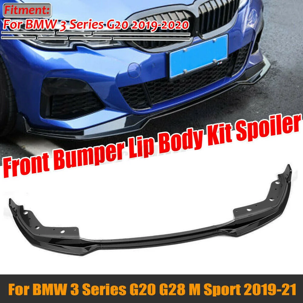 

Front Bumper Lip Spoiler Carbon Fiber For BMW 3 Series G20 G28 M Sport 2019-2021