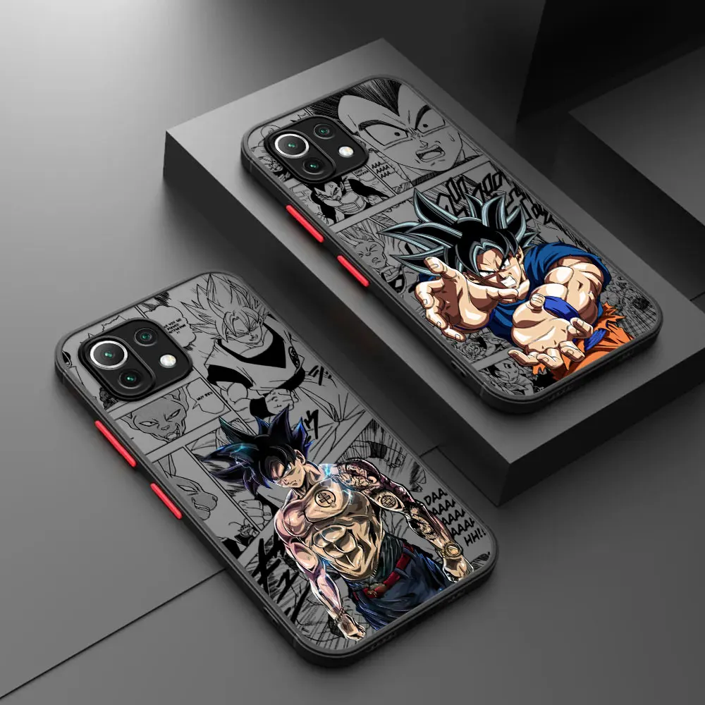 

Matte Case For Xiaomi Poco X3 NFC 11T Pro 11 Lite X5 X4 13 12 F3 10T 9T 12T M5 M3 Hard Back Phone Cover Goku Dragon Ball Super