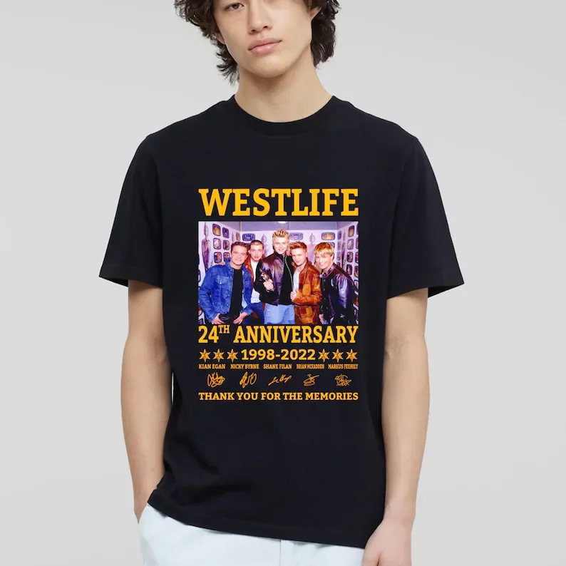

Westlife My Love Pop Band Vintage 90s shirt Westlife Band 24th Anniversary 1998-2022 Thank You For The Memories shirt