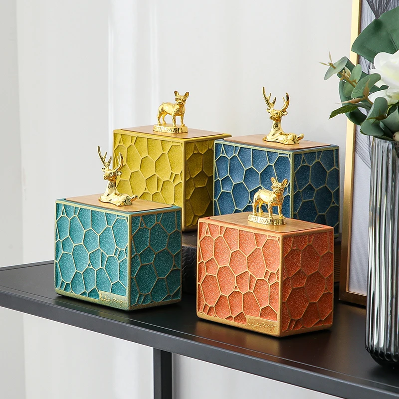 

Northern European Toothpick Box Household Unique Creative Simple Toothpick Tin High-End American Floss Cotton Box Storage